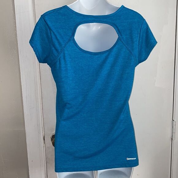 THE NORTH FACE Turquoise Open Back T-Shirt-S - Picture 4 of 8